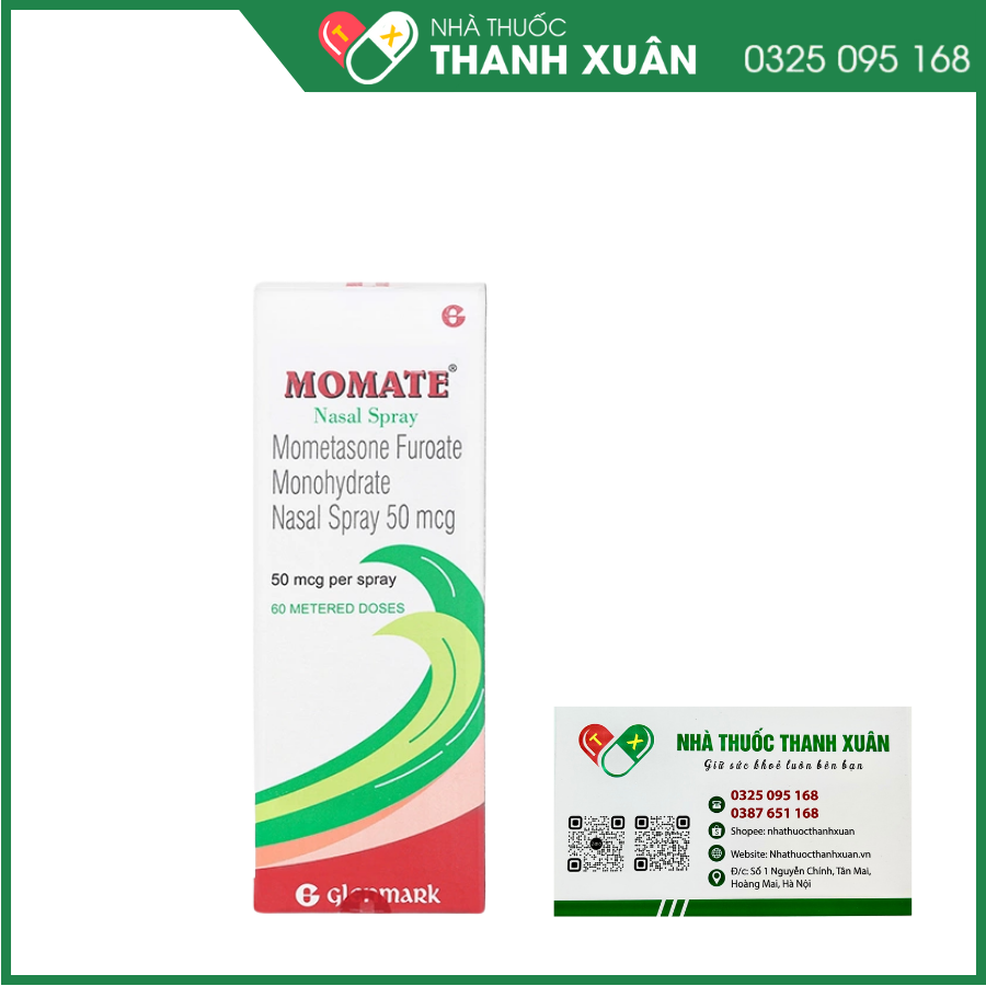 Momate Nasal Spray điều trị viêm mũi dị ứng (60 liều)